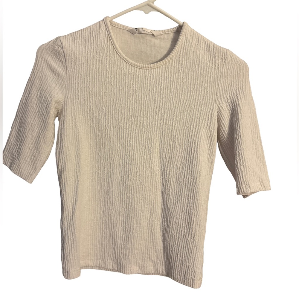 Mango Ribbed Short Sleeve Tee